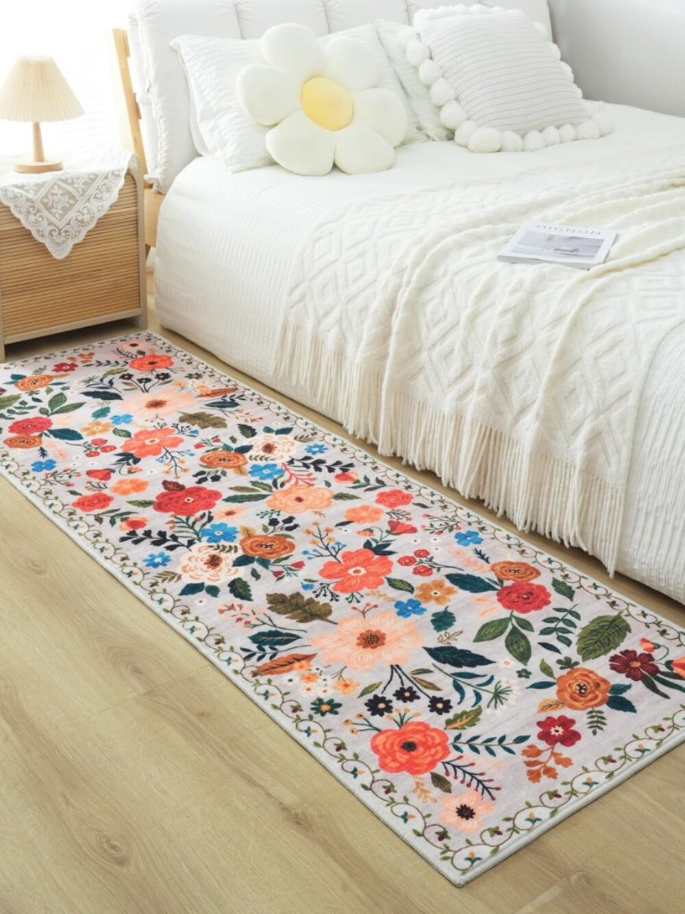 Runner Rug 2x6 Washable, Beige - Picture 7 of 8